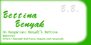 bettina benyak business card